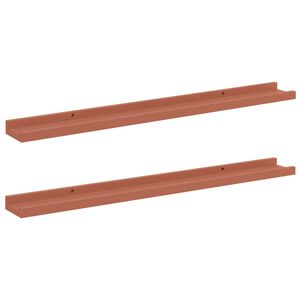 vidaXL &Eacute;tag&egrave;re Murale 2 pc Rouge 80 x 9 x 3 cm Bois d'ing&eacute;nierie