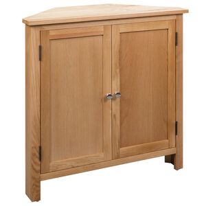 vidaXL Armoire d'angle 80x33,5x78 cm Bois de ch&ecirc;ne massif