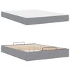 vidaXL Cadre de lit avec matelas avec matelas 2 pcs Gris clair tissu
