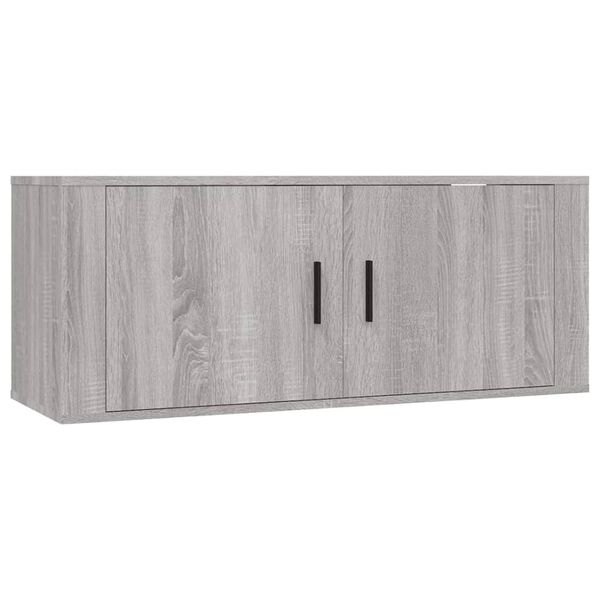 vidaXL Ensemble de meubles TV 3 pcs Sonoma gris Bois d'ingénierie