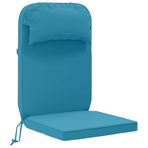 vidaXL Coussin de transat ensoleill&eacute; 100 % polyester Bleu clair