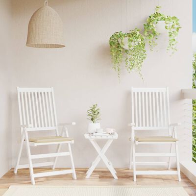 vidaXL Coussins de chaise de jardin lot de 2 beige 50x50x3 cm