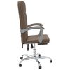 vidaXL Fauteuil inclinable de bureau Marron Tissu