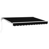 vidaXL Auvent r&eacute;tractable &eacute;lectrique Noir 3,5 x 2,5 m