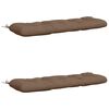 vidaXL Coussins de banc 2 pi&egrave;ces VIANEN 100 % polyester Taupe