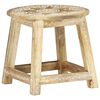 vidaXL Tabouret peint &agrave; la main 38x38x35 cm Bois de manguier solide