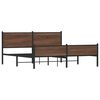 vidaXL Cadre de lit en métal sans matelas chêne marron 180x200 cm