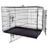 FLAMINGO Cage m&eacute;tallique animaux avec porte coulissante XL Noir