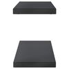 vidaXL Étagères murales 2 pcs 100x23,5x3 cm noir acier inoxydable