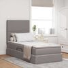 vidaXL Lit avec rangement et matelas Taupe 90 x 190 cm Polyester