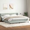 vidaXL Sommier &agrave; lattes de lit et matelas gris clair 200x220cm velours