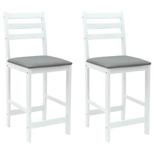 vidaXL Chaises de salle &agrave; manger 2 pcs Blanc 40 x 47,5 x 99,5 cm