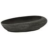 vidaXL Vasque &agrave; poser gris et noir ovale 59x40x14 cm c&eacute;ramique