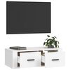 vidaXL Meuble TV suspendu Blanc 80x36x25 cm Bois d'ingénierie