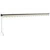 vidaXL Auvent r&eacute;tractable cr&egrave;me 5x3 m tissu et aluminium