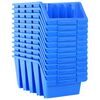 vidaXL Bacs de rangement empilables 14 pcs bleu plastique
