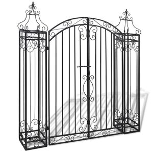 vidaXL Portillon ornemental de jardin Fer forg&eacute; 122 x 20,5 x 134 cm