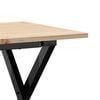 vidaXL Table basse cadre en X 90x40x45 cm bois de pin massif et acier