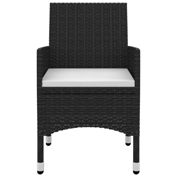 vidaXL Ensemble &agrave; manger de jardin coussins 7 pcs R&eacute;sine tress&eacute;e Verre