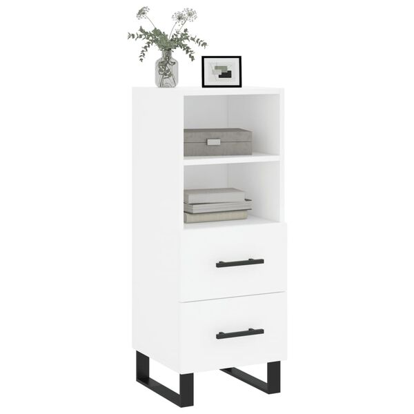 vidaXL Buffet blanc 34,5x34x90 cm bois d'ingénierie