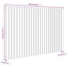 vidaXL T&ecirc;te de lit murale Noir 166x3x110 cm Bois massif de pin