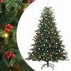 vidaXL Sapin de No&euml;l artificiel Vert 240 cm PVC, m&eacute;tal et plastique