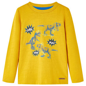 T-shirt enfants &agrave; manches longues ocre 104