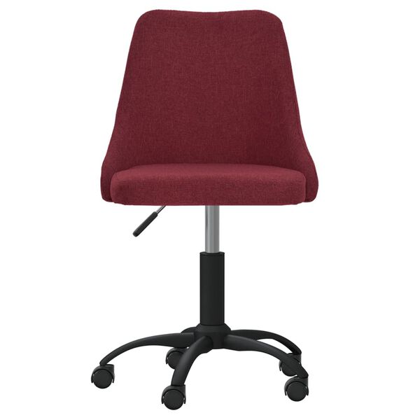 vidaXL Chaise pivotante de salle &agrave; manger Rouge bordeaux Tissu