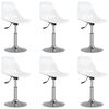 vidaXL Chaises pivotantes &agrave; manger lot de 6 blanc PP