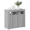 vidaXL Buffet avec lumières LED sonoma gris 80x35x75 cm