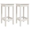 vidaXL Chaises de bar lot de 2 blanc 40x40x78 cm bois de pin solide