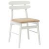 vidaXL Chaise de salle à manger 2 pcs Blanc et marron
