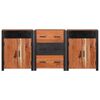 vidaXL Buffet 3 pcs Marron 165 x 30 x 75 cm Bois d'Acacia Massif