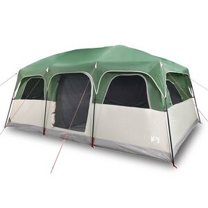 vidaXL Tente de cabine familiale 10 personnes vert imperm&eacute;able