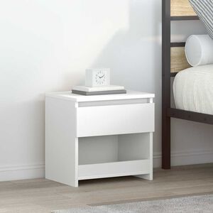 vidaXL Table de chevet Blanc 40x30x39 cm Agglom&eacute;r&eacute;