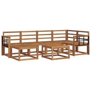 vidaXL Ensemble de canap&eacute;s d'ext&eacute;rieur 7 pcs Naturel