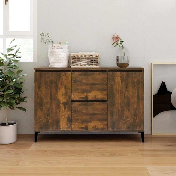 vidaXL Buffet Ch&ecirc;ne fum&eacute; 102x35x70 cm Bois d'ing&eacute;nierie