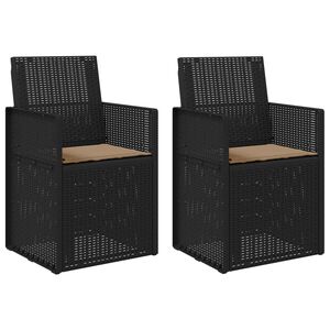vidaXL Chaises de jardin salle &agrave; manger 2 pc Anthracite et taupe PP