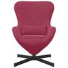 vidaXL Fauteuil &oelig;uf Bordeaux 63 x 73 x 90 cm Velours