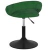 vidaXL Chaise pivotante de salle &agrave; manger Vert fonc&eacute; Velours
