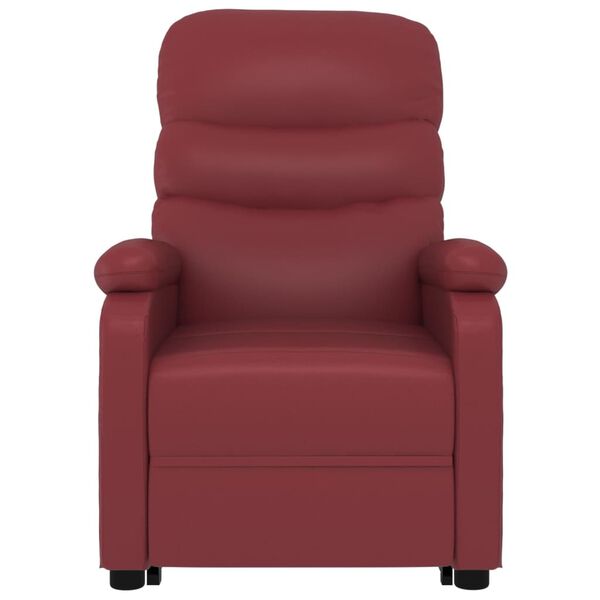 vidaXL Fauteuil de massage Rouge bordeaux Similicuir