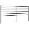 vidaXL T&ecirc;te de lit de remplacement m&eacute;tal noir 193 cm