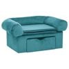 vidaXL Canap&eacute; pour chien Turquoise 75 x 50 x 38cm Peluche