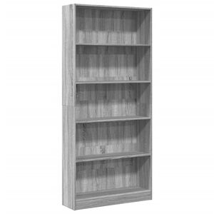 vidaXL Biblioth&egrave;que sonoma gris 80x24x176 cm bois d'ing&eacute;nierie