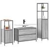vidaXL Ensemble de mobilier de salle de bain 3 pcs Gris Sonoma