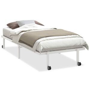 vidaXL Cadre de lit sans matelas pliable blanc 90x200 cm acier