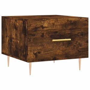 vidaXL Table basse Ch&ecirc;ne fum&eacute; 50x50x40 cm Bois d'ing&eacute;nierie