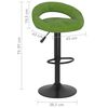 vidaXL Tabourets de bar lot de 2 vert clair velours