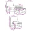 vidaXL Salon de jardin 4 pcs avec coussins Bois d'acacia solide