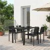 vidaXL Ensemble de meubles d'ext&eacute;rieur 5 pcs Noir et anthracite